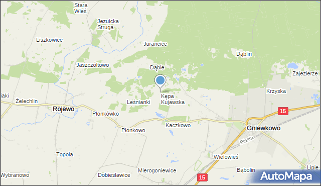 mapa Kępa Kujawska, Kępa Kujawska na mapie Targeo